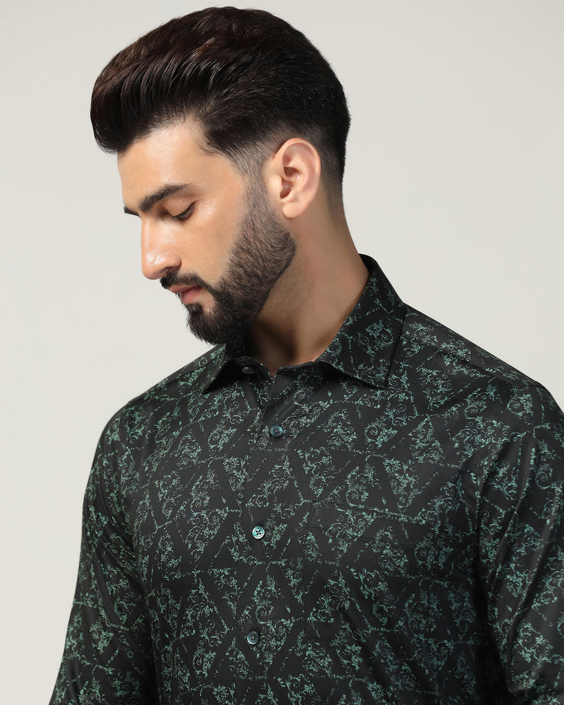 Formal Green Printed Shirt - Burro