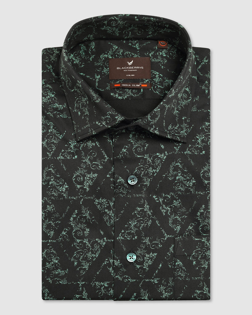 Formal Green Printed Shirt - Burro