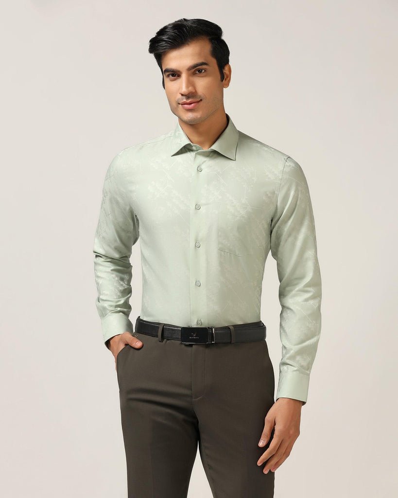 Formal Green Printed Shirt - Chuck