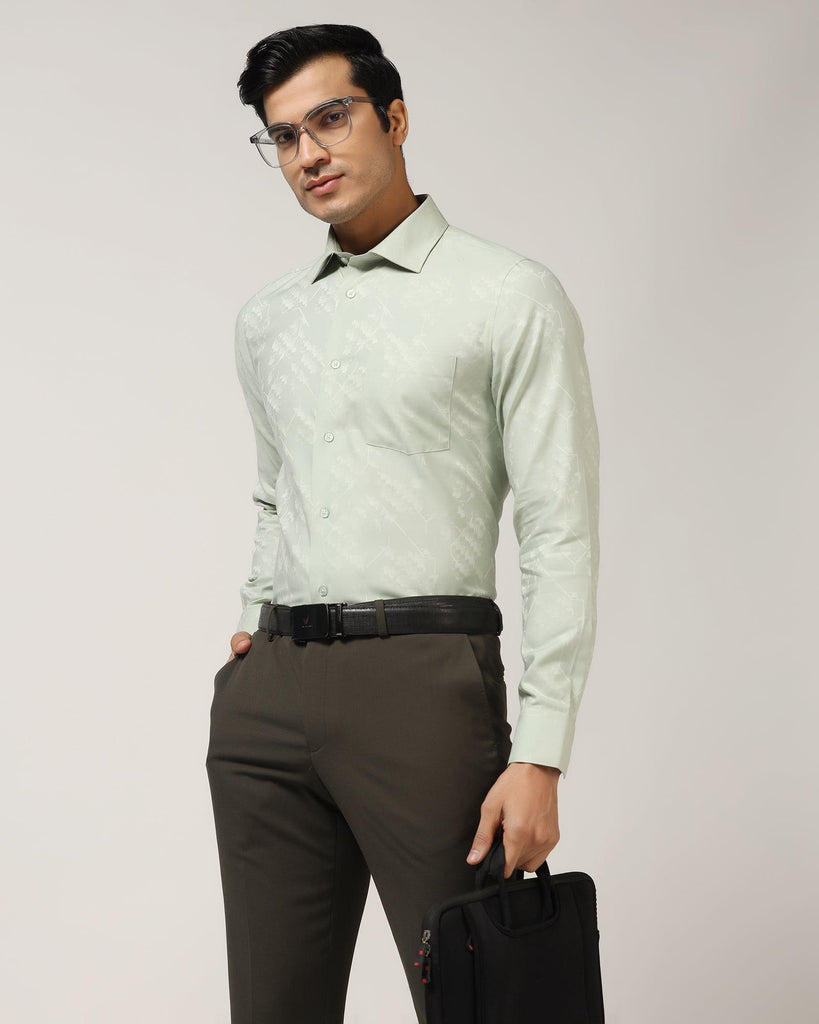 Formal Green Printed Shirt - Chuck