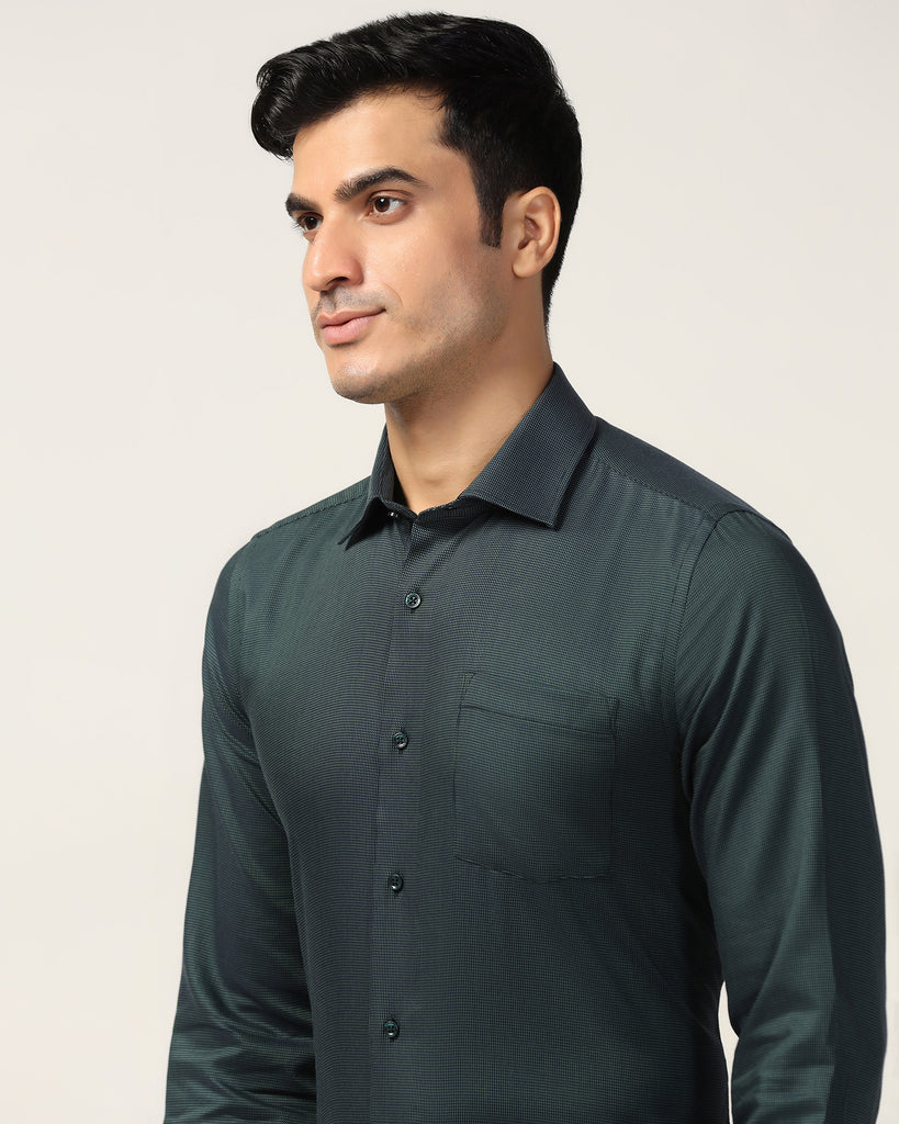 Formal Green Textured Shirt - Albus