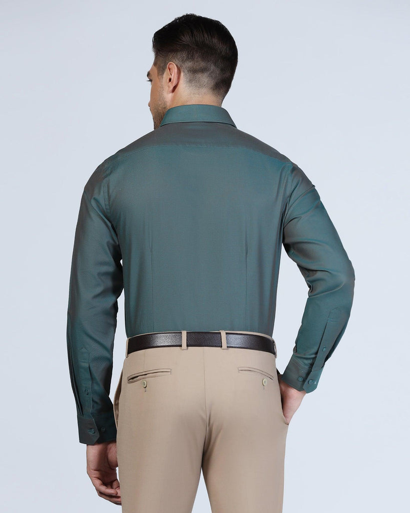 Formal Green Textured Shirt - Jim