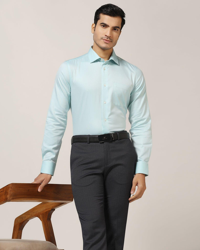 Formal Green Textured Shirt - Richmond