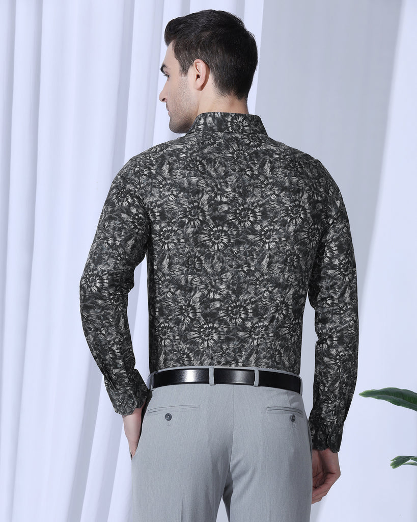 Formal Grey Printed Shirt - Wiper