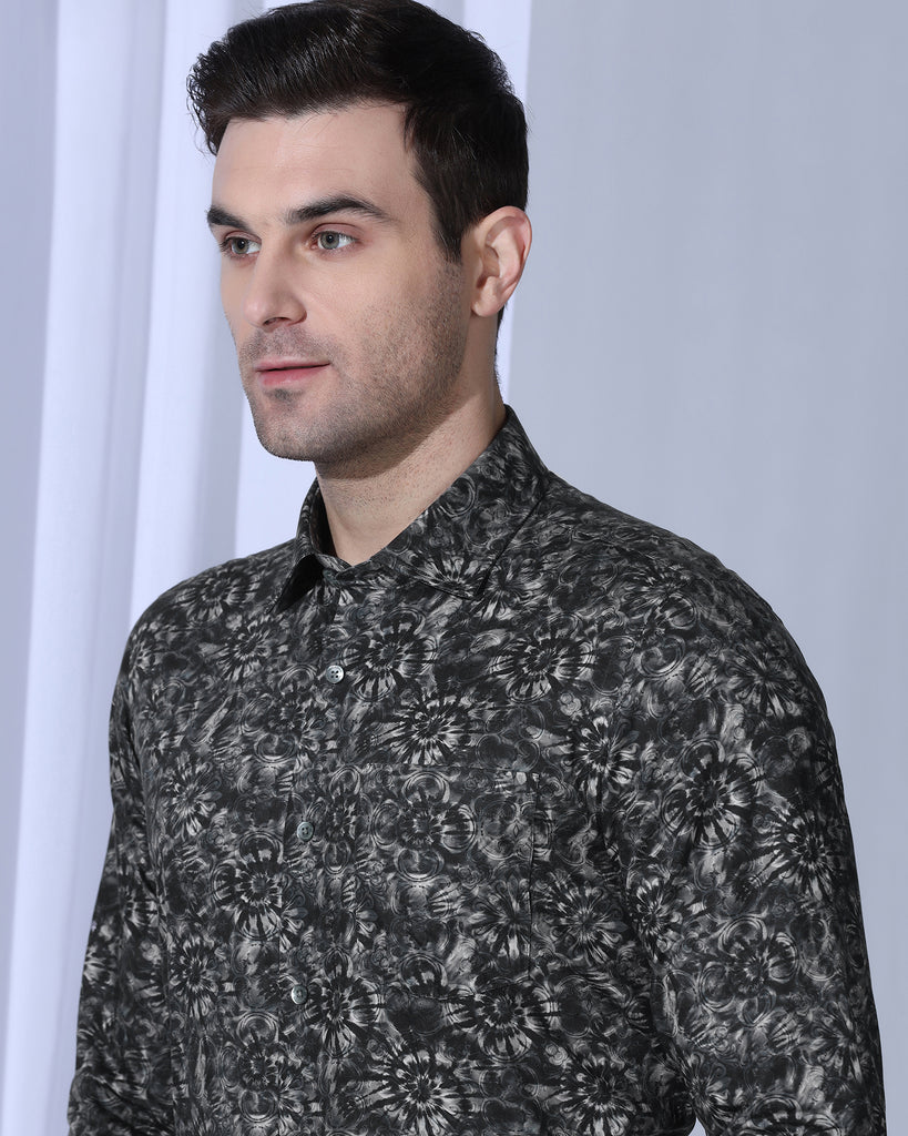 Formal Grey Printed Shirt - Wiper