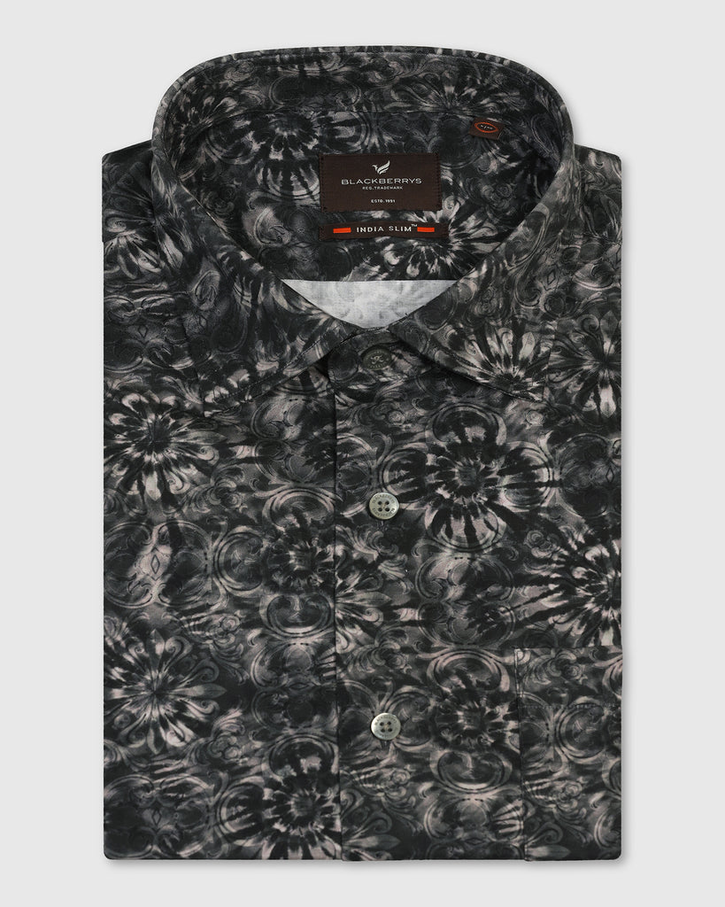 Formal Grey Printed Shirt - Wiper