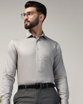 Formal Grey Solid Shirt - Alice