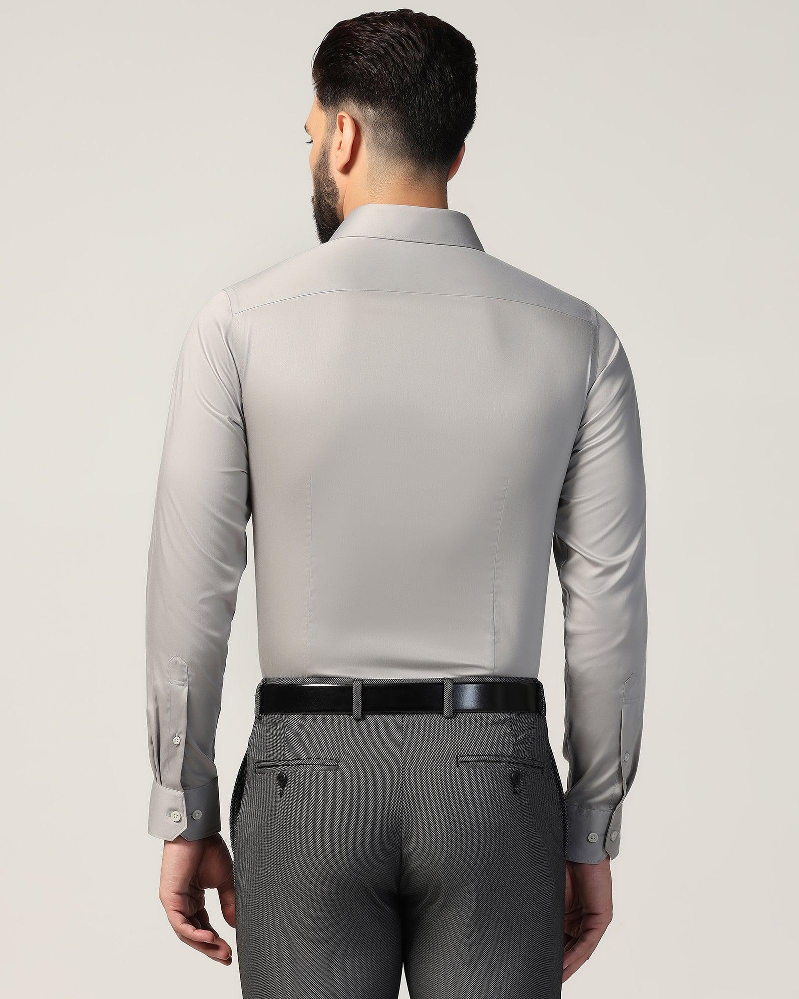 Buy Formal Grey Solid Shirt from Alice Collection Online