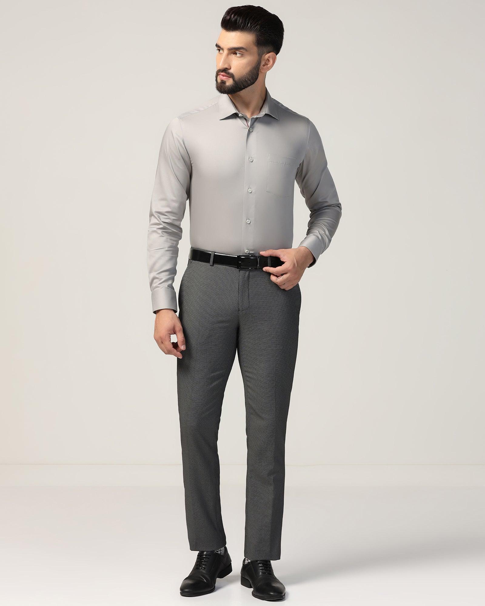 amerge. alice shirts onepiece grey グレー Buy Formal Grey Solid Shirt from Alice Collection Online