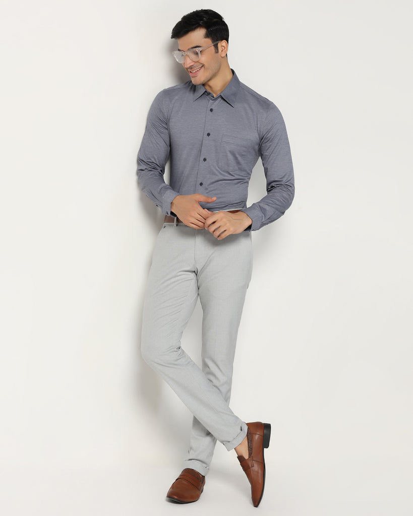 Formal Grey Solid Shirt - Boone