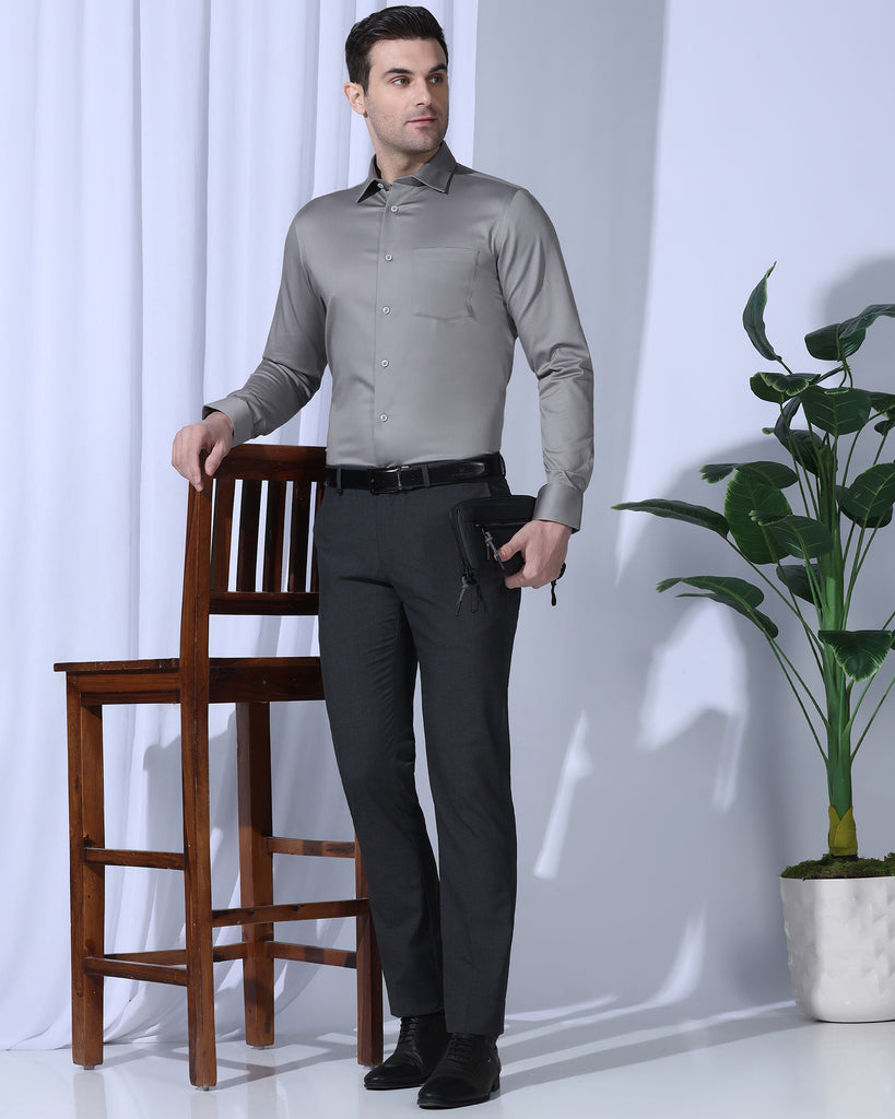 Formal Grey Solid Shirt - Georgia