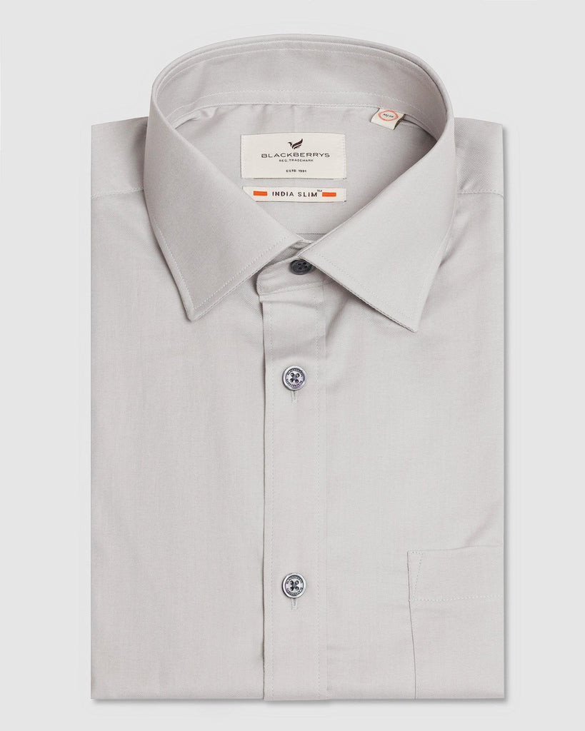 Formal Grey Solid Shirt - Retro