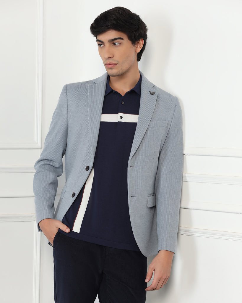 Formal Grey Stripe Blazer - Nios