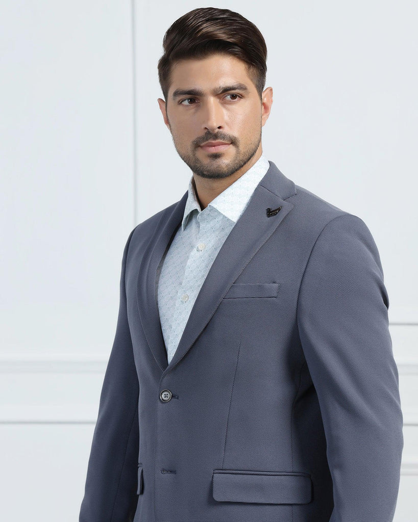 Formal Grey Textured Blazer - Morris