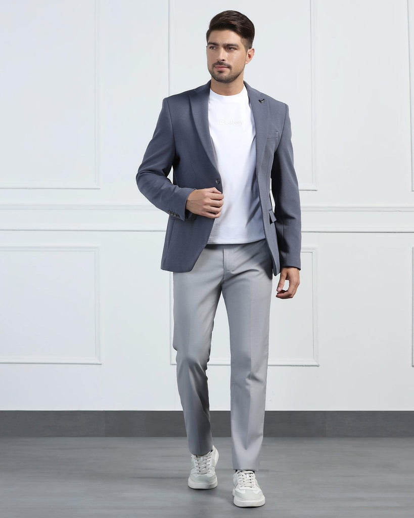 Formal Grey Textured Blazer - Morris