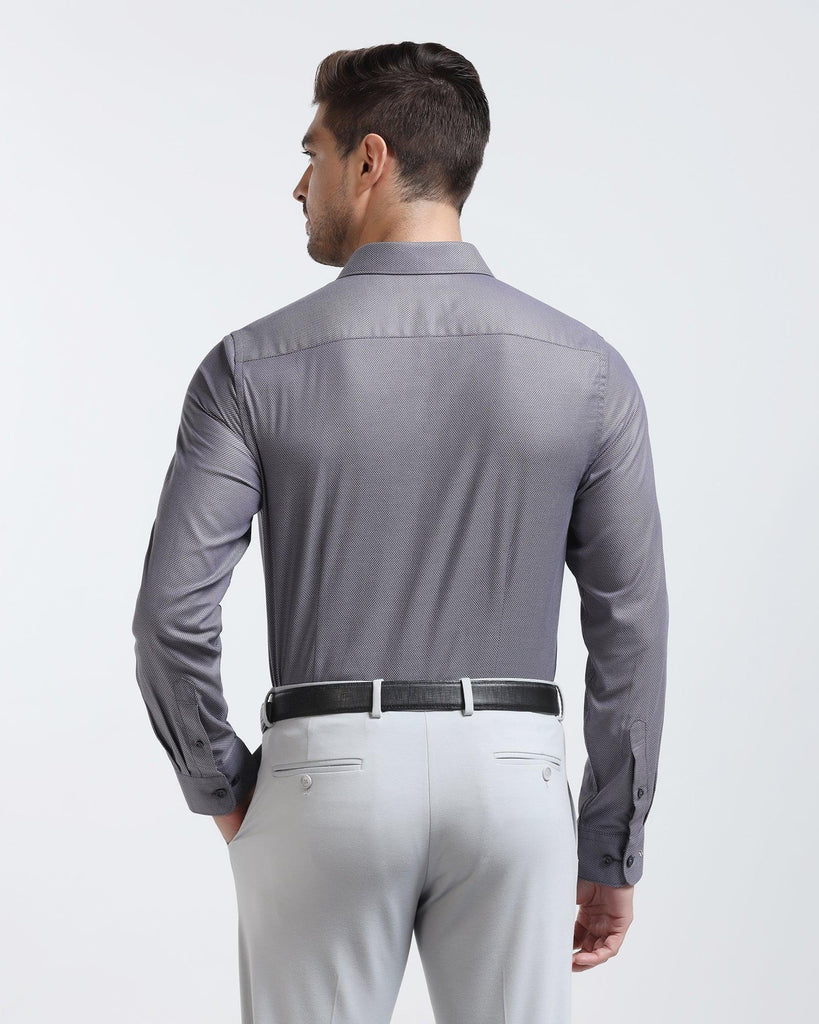 Formal Grey Textured Shirt - Cosmo