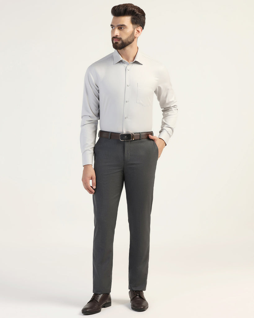 Non Iron Formal Grey Textured Shirt - E31