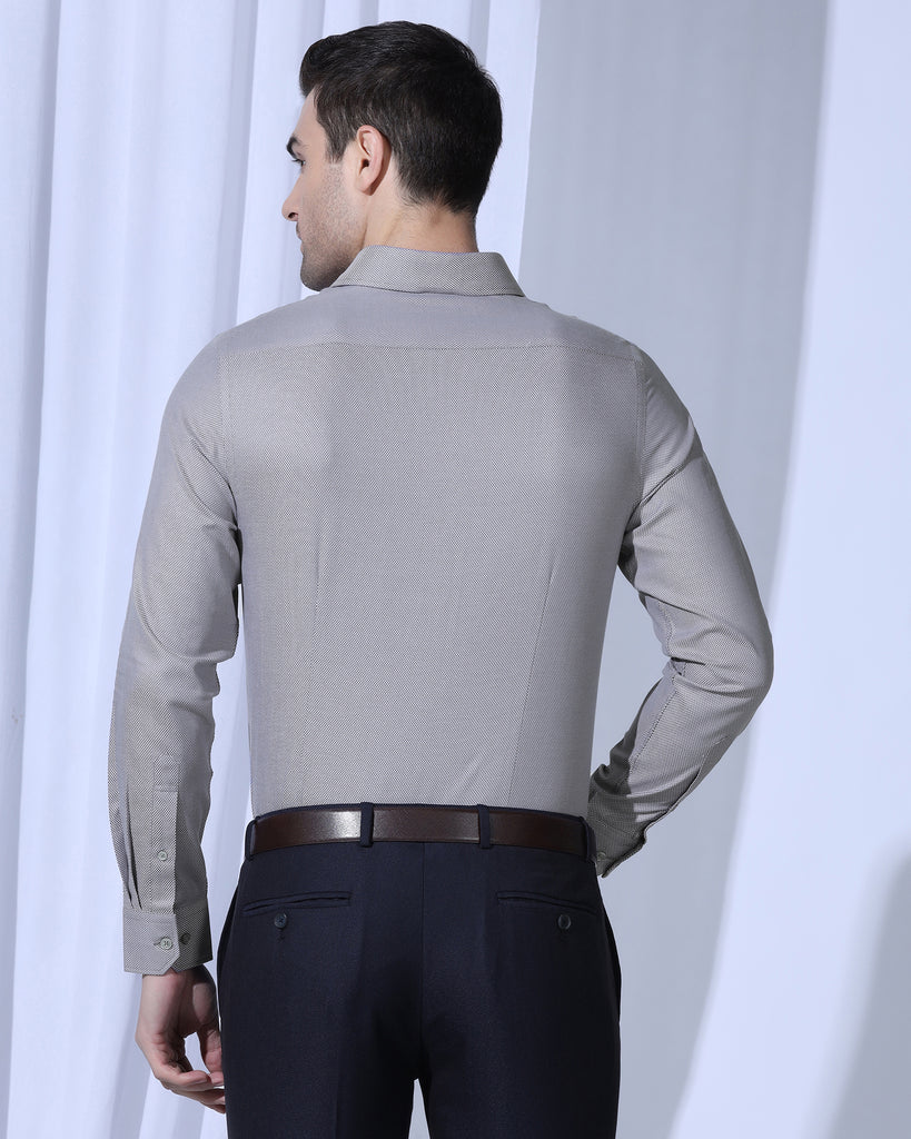 Formal Grey Textured Shirt - Quent