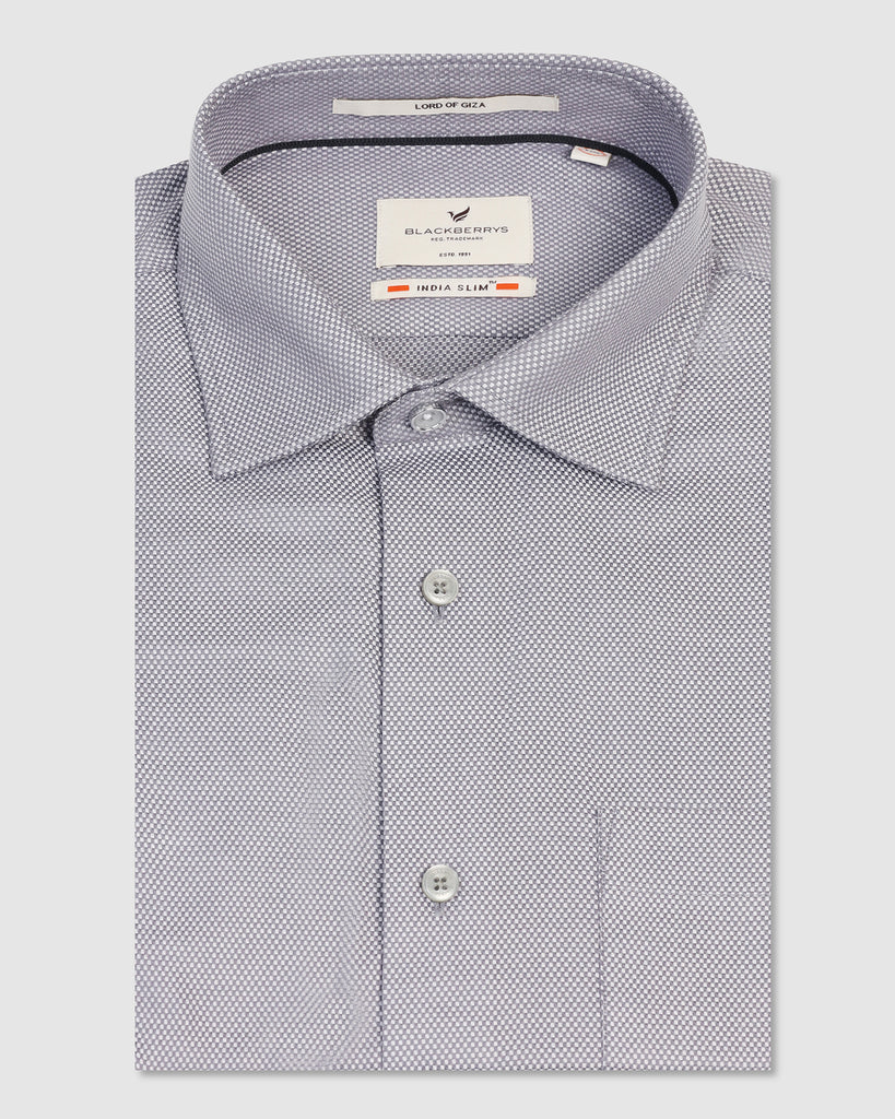 Formal Grey Textured Shirt - Quent