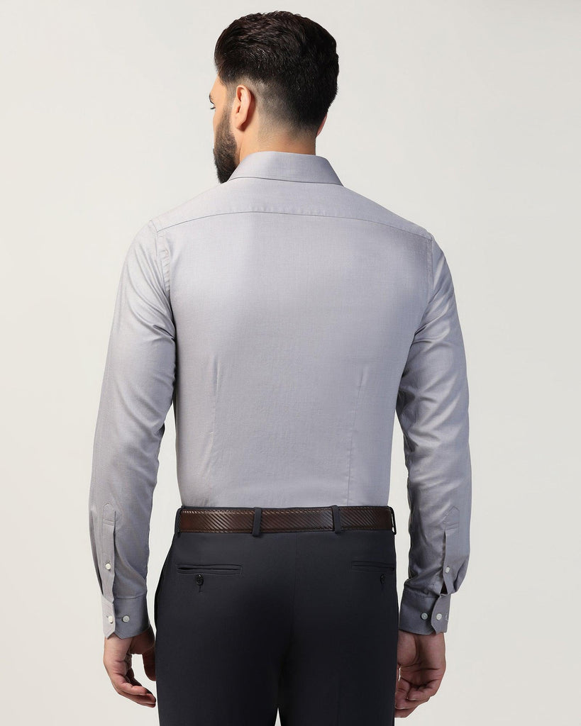 Formal Grey Textured Shirt - Robot