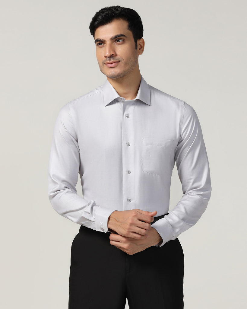 Non Iron Formal Grey Textured Shirt - Seoul