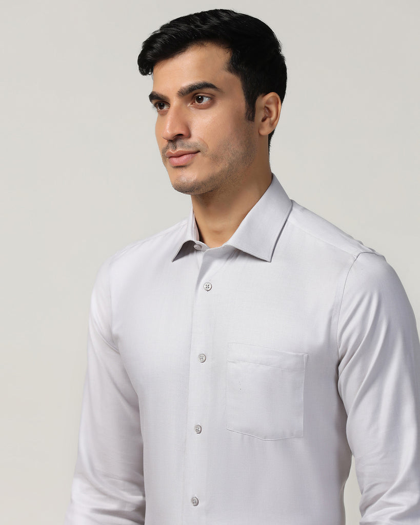 Non Iron Formal Grey Textured Shirt - Seoul