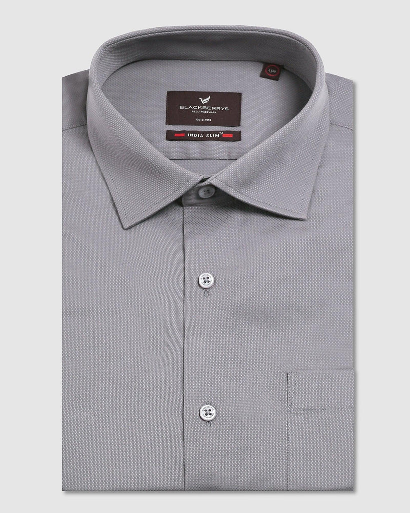 Formal Grey Textured Shirt - Soy