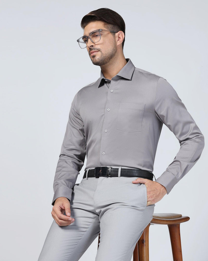 Formal Grey Textured Shirt - Soy