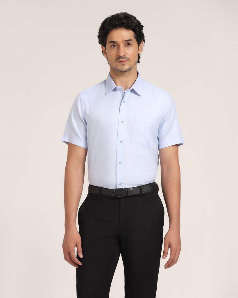 Formal Half Sleeve Blue Solid Shirt - Beetle