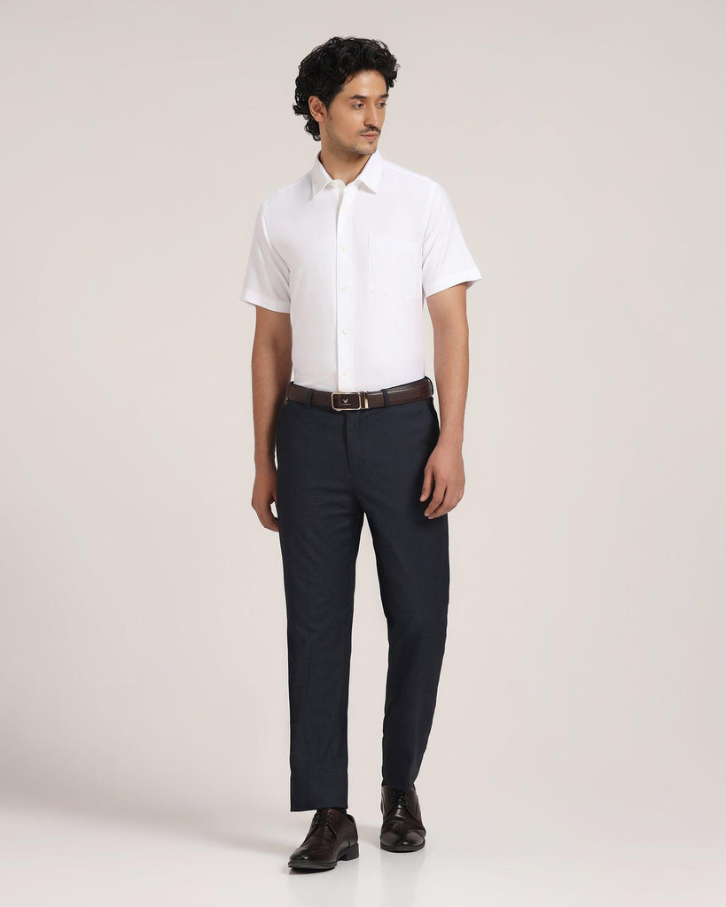 Formal Half Sleeve White Solid Shirt - Beetle