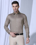 Non Iron Formal Khaki Solid Shirt - Georgia
