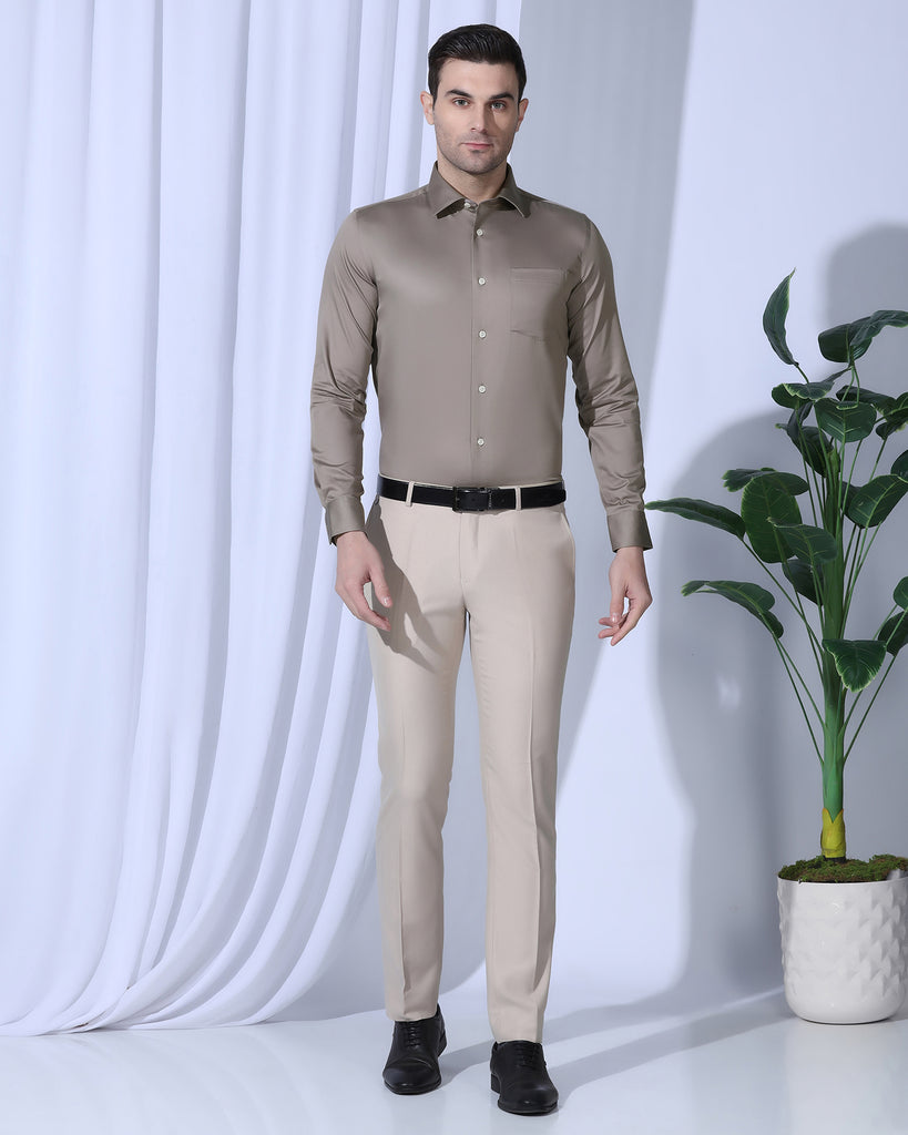 Formal Khaki Solid Shirt - Georgia