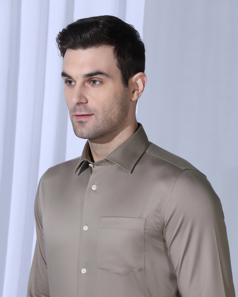 Formal Khaki Solid Shirt - Georgia