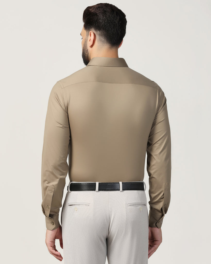 Formal Khaki Solid Shirt - Sofk01