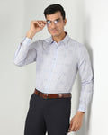 Formal Lavender Check Shirt - Santro