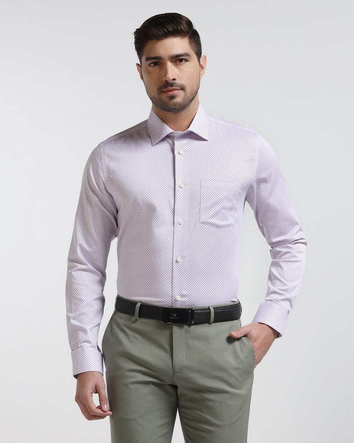 Formal Lavender Printed Shirt - Brion