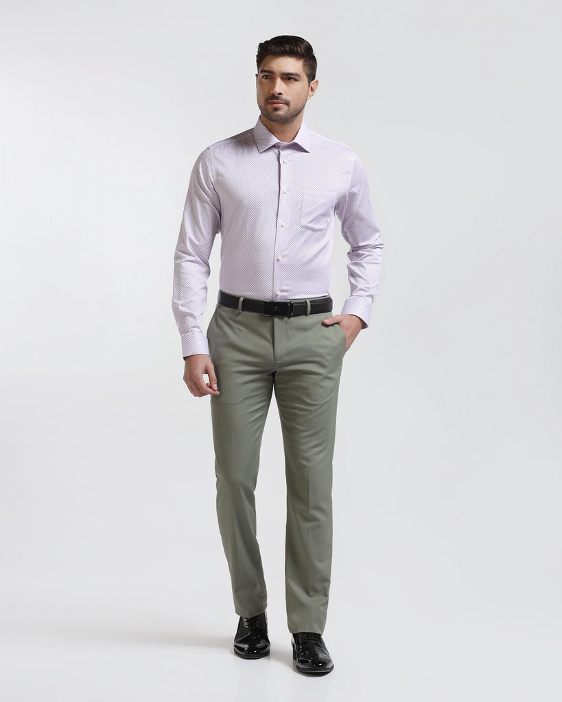 Formal Lavender Printed Shirt - Brion