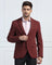 Formal Maroon Textured Blazer - Morris