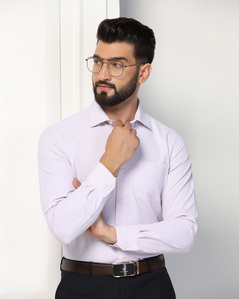 Formal Mauve Textured Shirt - Matrix