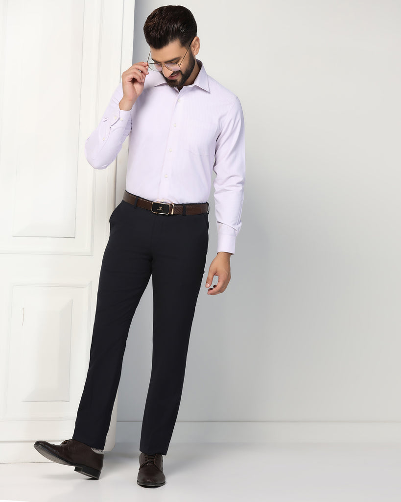 Formal Mauve Textured Shirt - Matrix