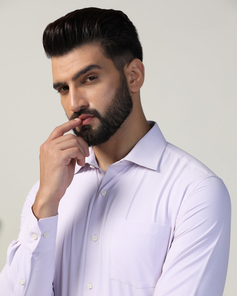 Formal Mauve Textured Shirt - Matrix