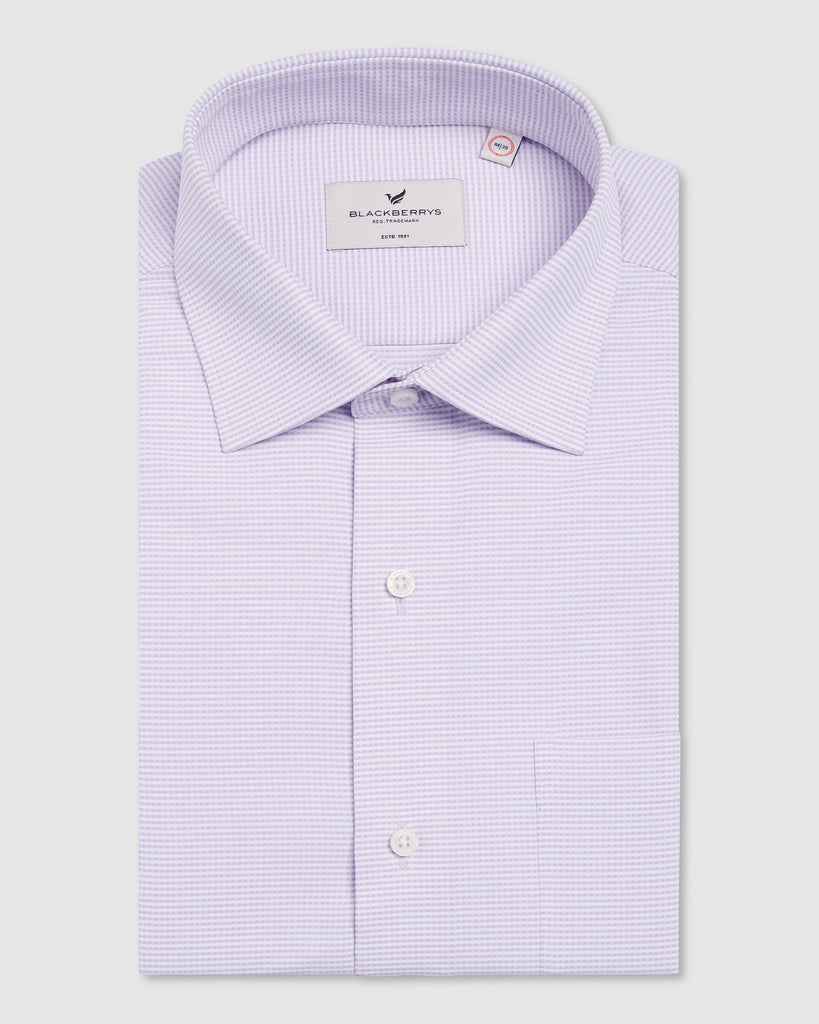 Formal Mauve Textured Shirt - Matrix