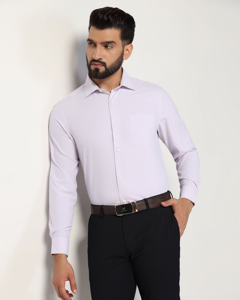 Formal Mauve Textured Shirt - Matrix