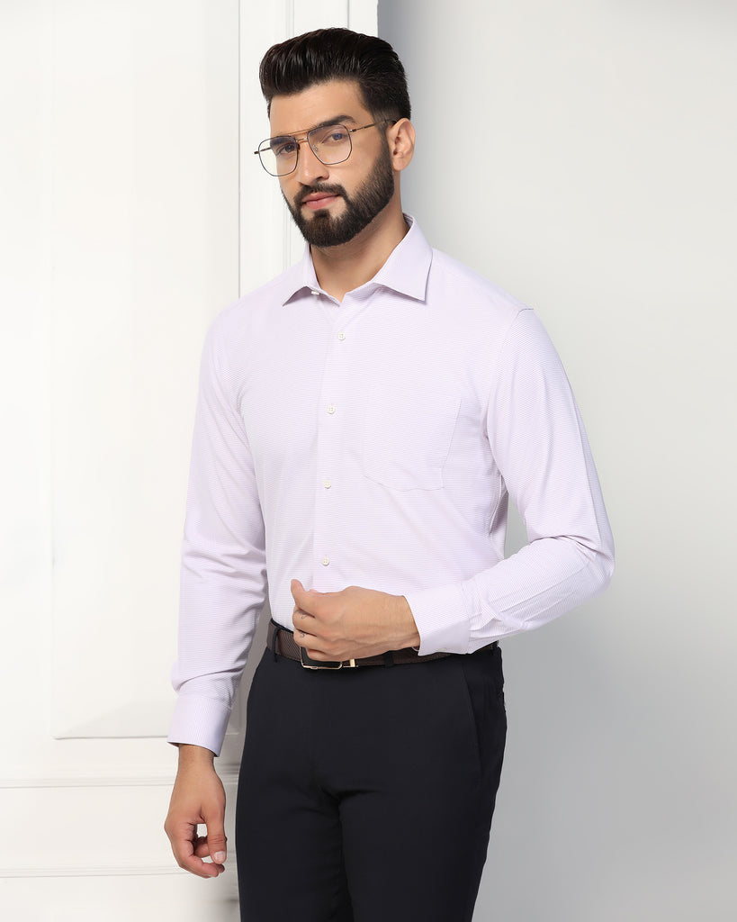 Formal Mauve Textured Shirt - Matrix