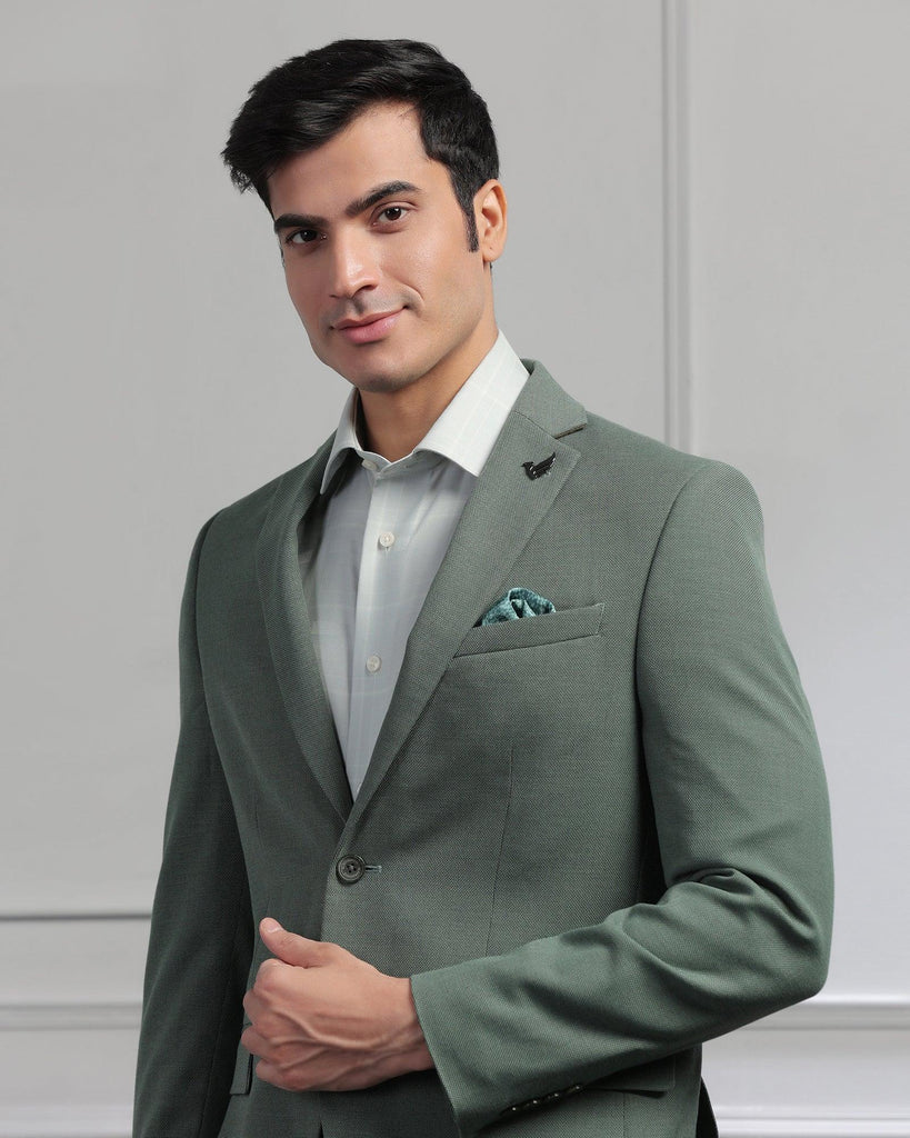 Formal Mint Textured Blazer - Garwin