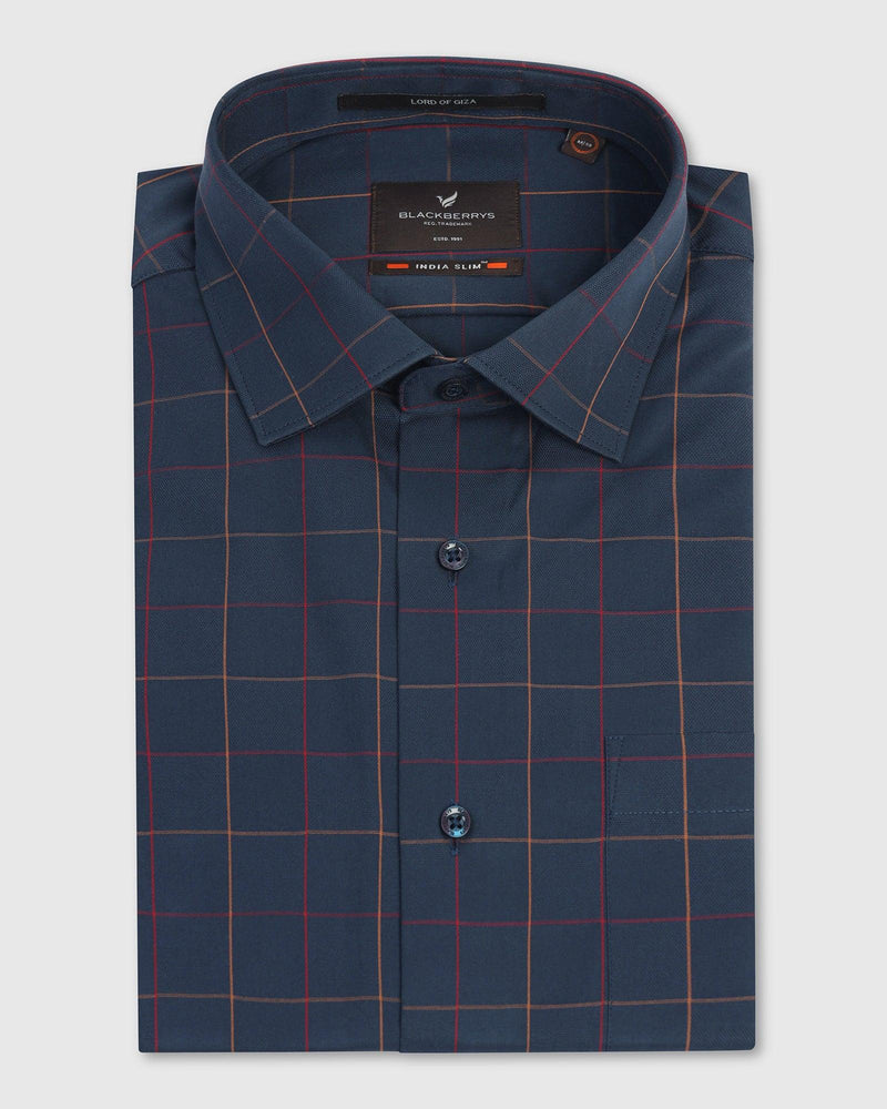 Cornerstone Navy Graph Check Dress Shirt
