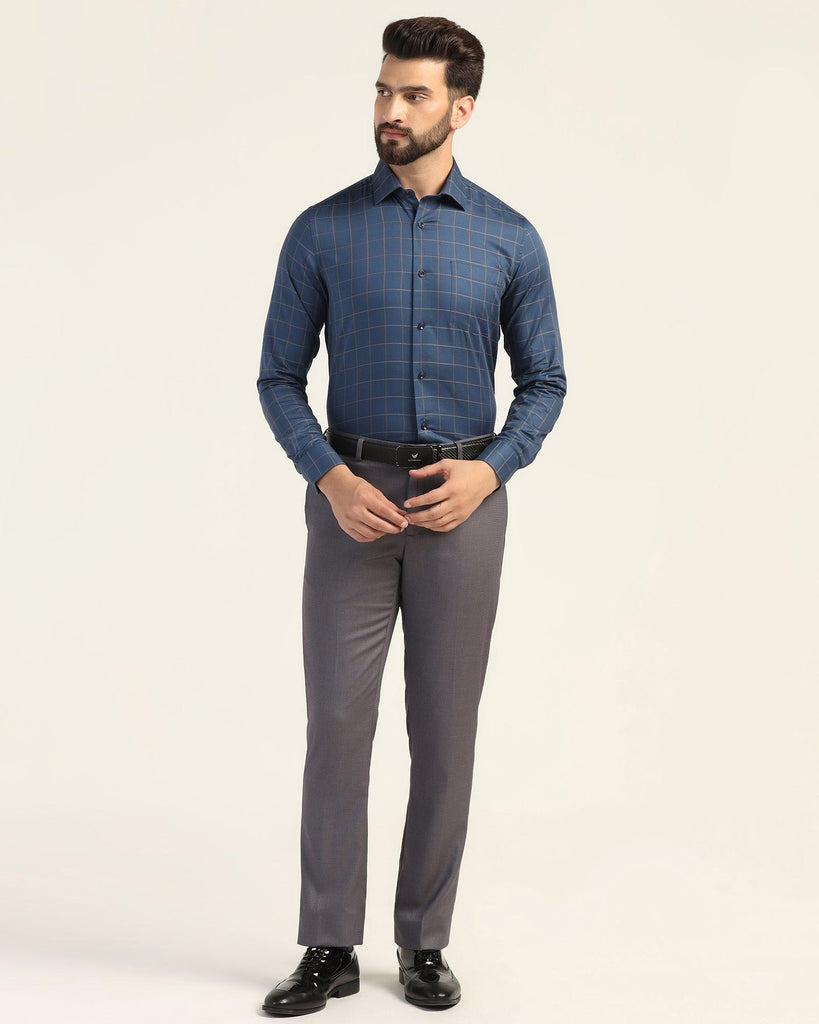 Formal Navy Check Shirt - Carman