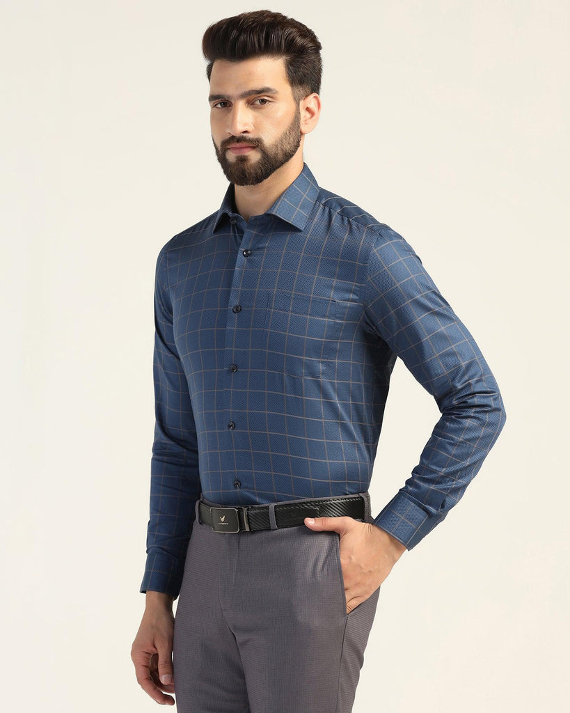 Formal Navy Check Shirt - Carman