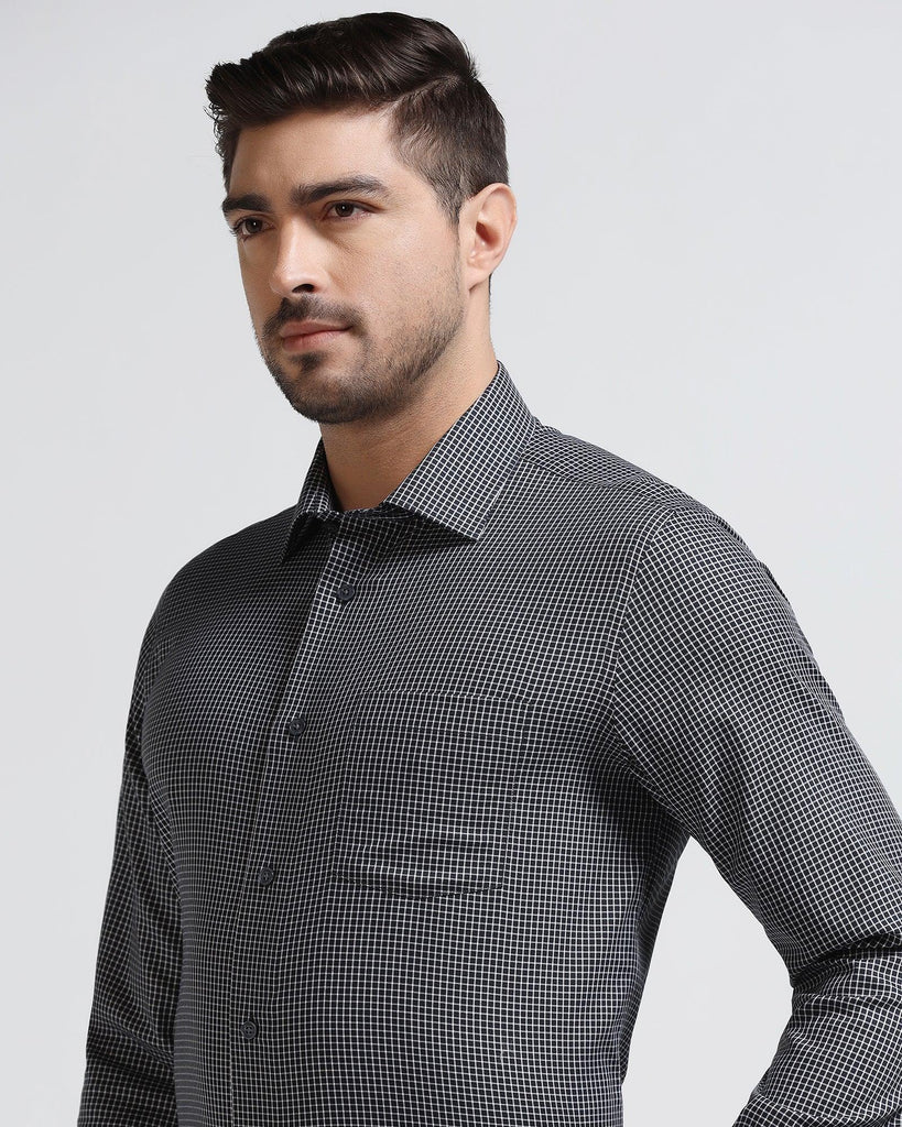 Formal Navy Check Shirt - Gin