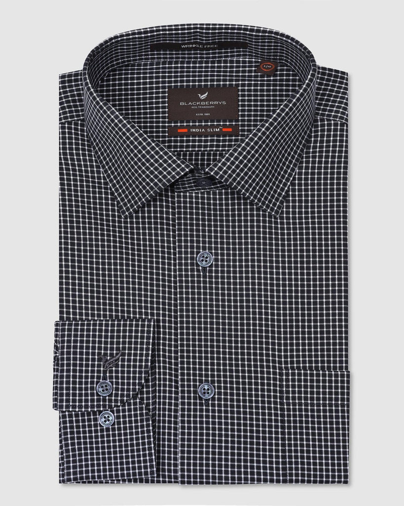 Formal Navy Check Shirt - Gin